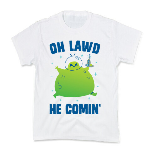 Oh Lawd He Comin Alien Kids T-Shirt