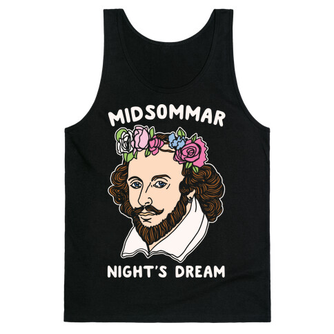 Midsommar Night's Dream Shakespeare Parody White Print Tank Top