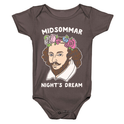 Midsommar Night's Dream Shakespeare Parody White Print Baby One-Piece