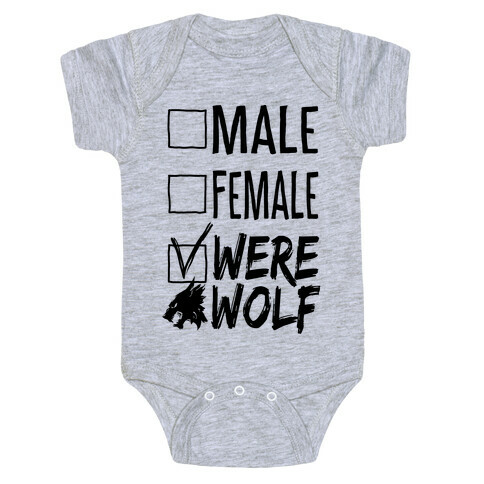 Male? Female? Nah, Werewolf Baby One-Piece