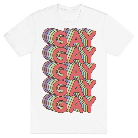 Gay Retro Rainbow T-Shirt