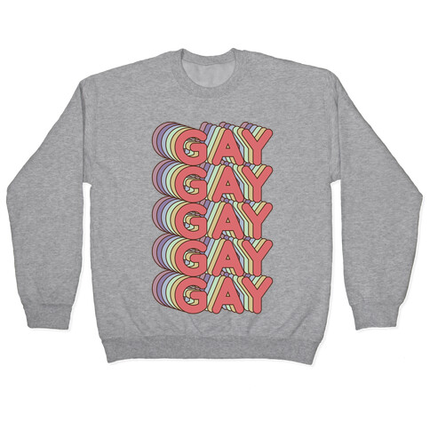 Gay Retro Rainbow Pullover