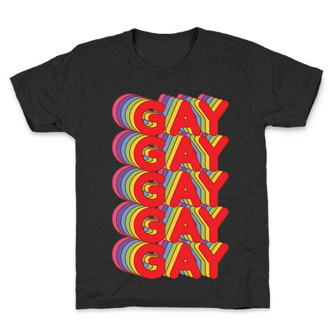 Gay Retro Rainbow Kids T-Shirt