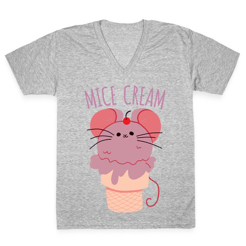 Mice Cream V-Neck Tee Shirt