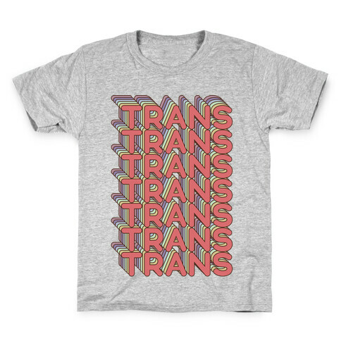 Trans Retro Rainbow Kids T-Shirt