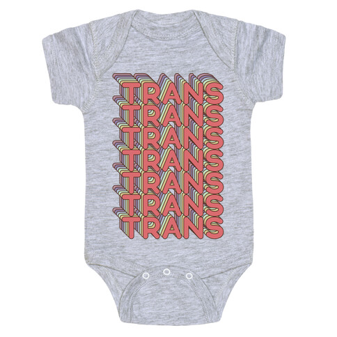 Trans Retro Rainbow Baby One-Piece