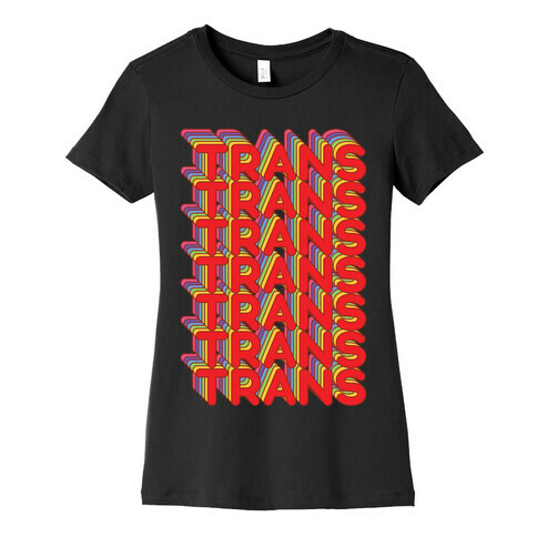 Trans Retro Rainbow Womens T-Shirt
