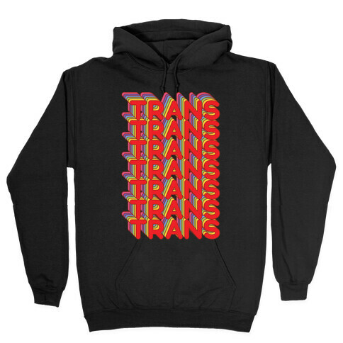 Trans Retro Rainbow Hooded Sweatshirt