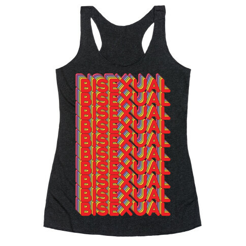 Bisexual Retro Rainbow Racerback Tank Top