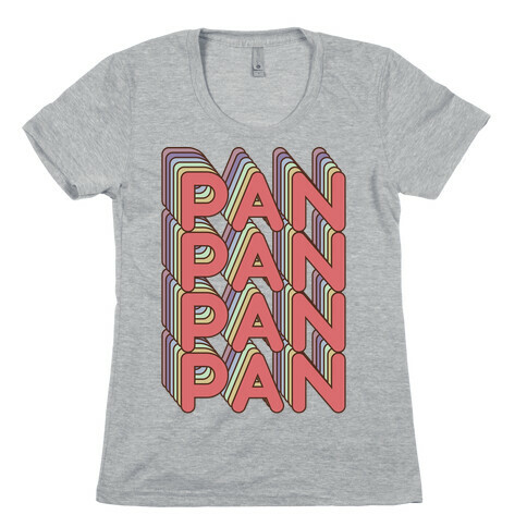 Pan Retro Rainbow Womens T-Shirt