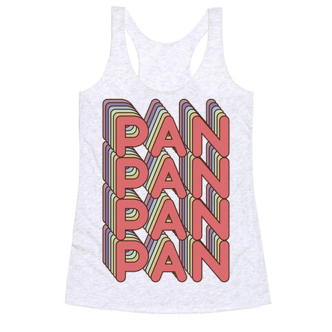 Pan Retro Rainbow Racerback Tank Top