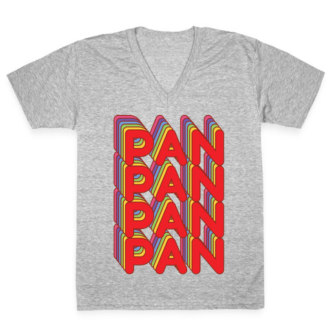 Pan Retro Rainbow V-Neck Tee Shirt