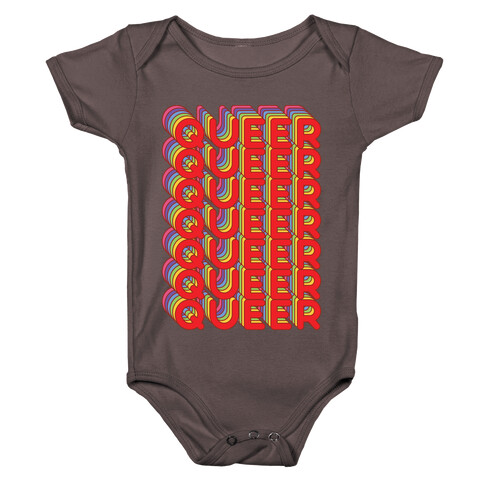 Queer Retro Rainbow Baby One-Piece