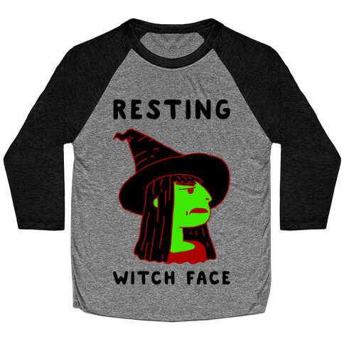 Resting Witch Face Baseball Tee