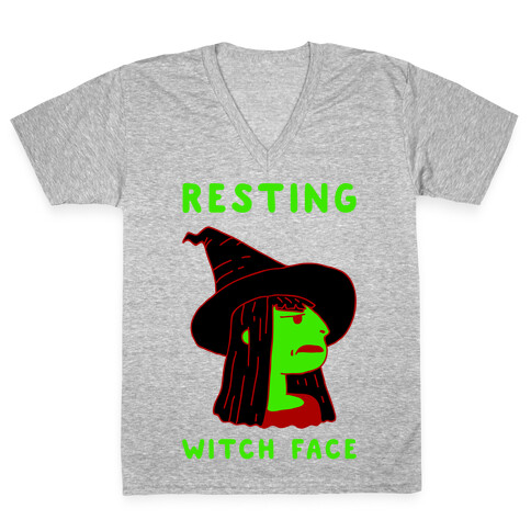 Resting Witch Face V-Neck Tee Shirt