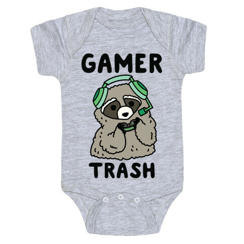 Gamer Trash Raccoon Baby One-Piece