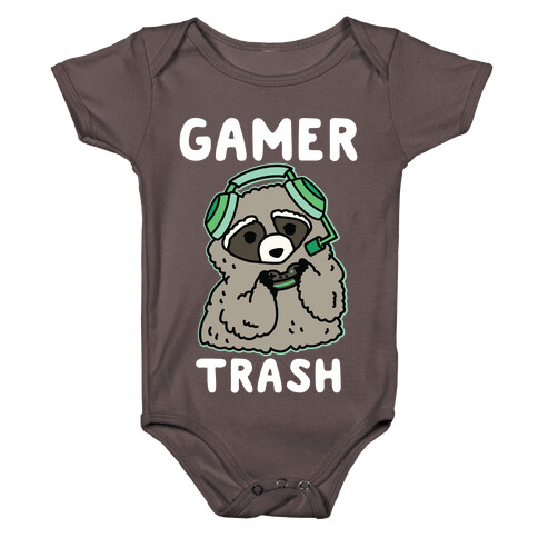 Gamer Trash Raccoon Baby One-Piece