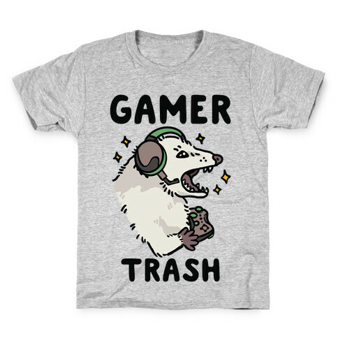 Gamer Trash Opossum Kids T-Shirt