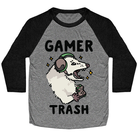 Gamer Trash Opossum Baseball Tee