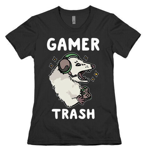 Gamer Trash Opossum Womens T-Shirt