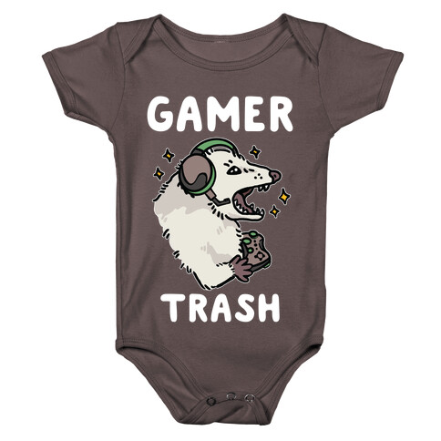 Gamer Trash Opossum Baby One-Piece