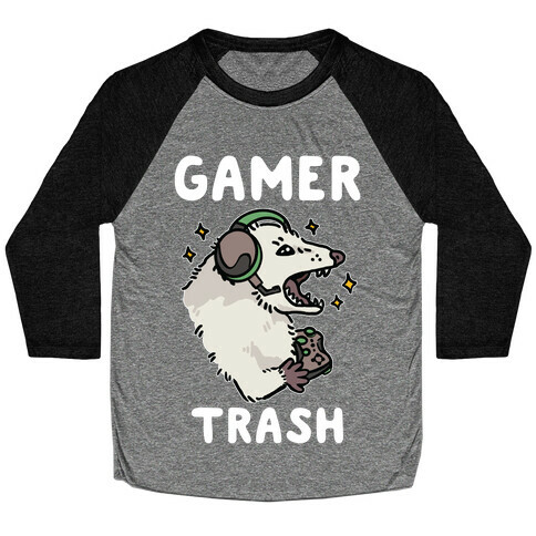 Gamer Trash Opossum Baseball Tee