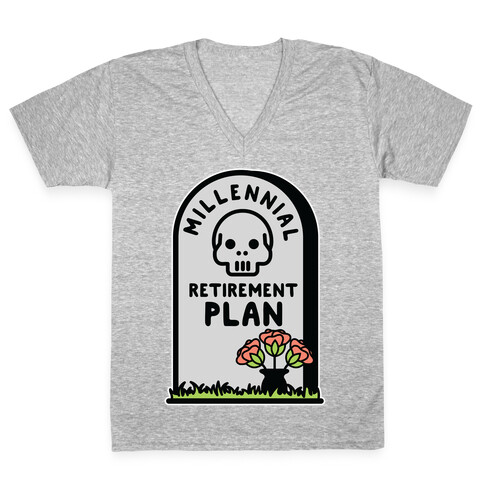 Millennial Retirement Plan V-Neck Tee Shirt