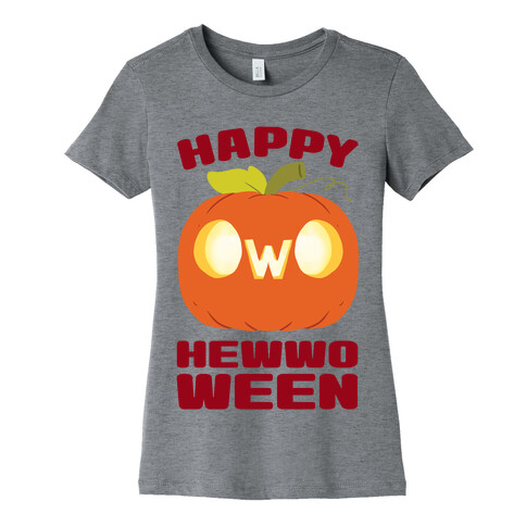 Happy Hewwoween OwO  Womens T-Shirt