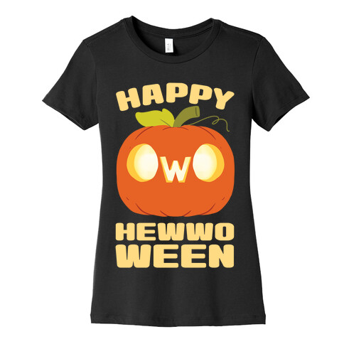 Happy Hewwoween OwO  Womens T-Shirt