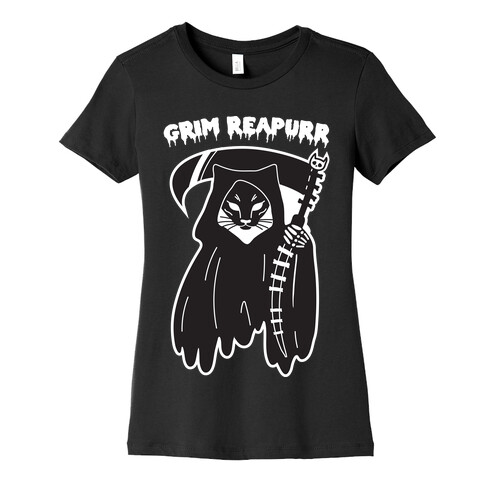 Grim Reapurr Cat Womens T-Shirt