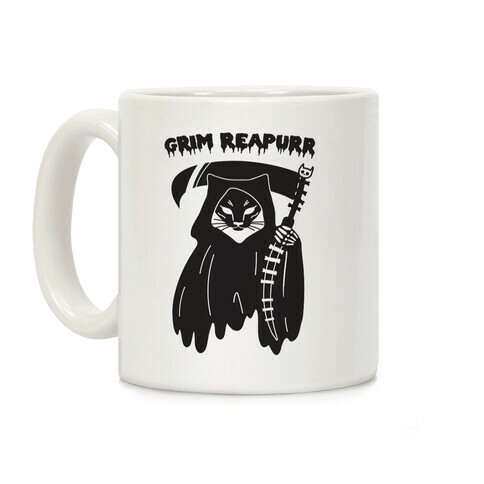 Grim Reapurr Cat Coffee Mug