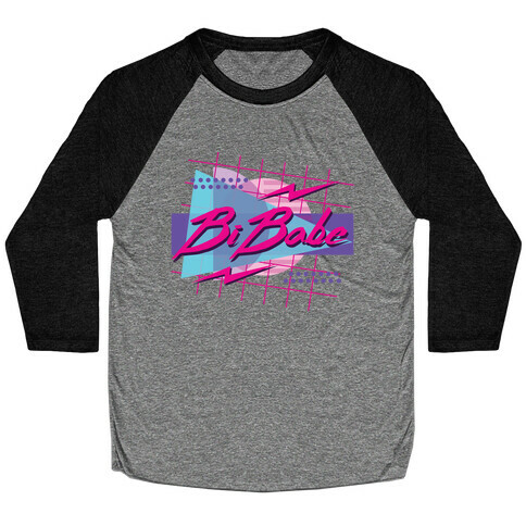 Bi Babe 80s Retro  Baseball Tee