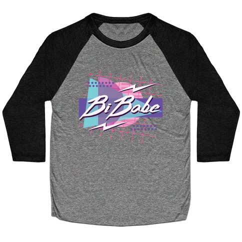 Bi Babe 80s Retro  Baseball Tee