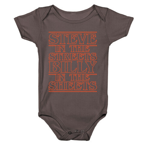 Steve In The Streets Billy In The Sheets Parody White Print Baby One-Piece