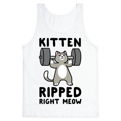 Kitten Ripped Right Meow Tank Top