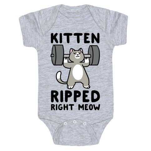 Kitten Ripped Right Meow Baby One-Piece