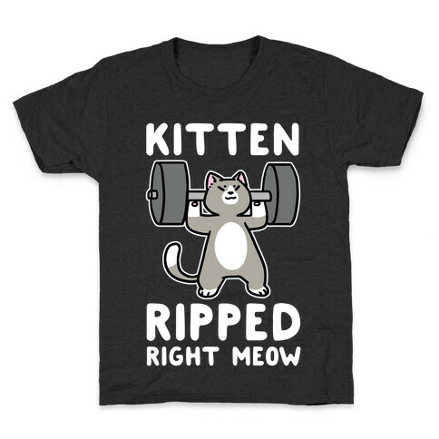 Kitten Ripped Right Meow Kids T-Shirt