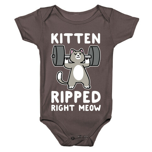 Kitten Ripped Right Meow Baby One-Piece