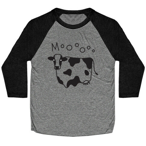 Moo Ghost Cow Baseball Tee