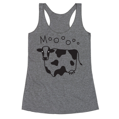 Moo Ghost Cow Racerback Tank Top