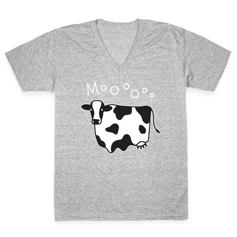 Moo Ghost Cow V-Neck Tee Shirt