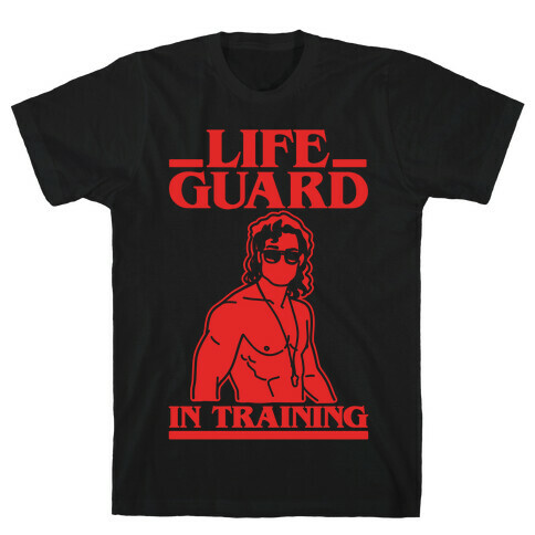 Life Guard In Training Parody White Print T-Shirt