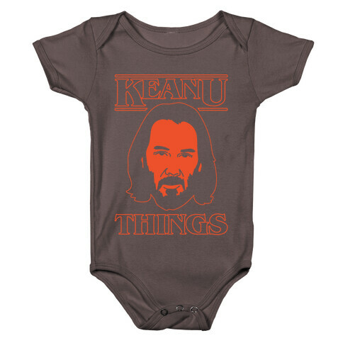 Keanu Things Parody White Print Baby One-Piece