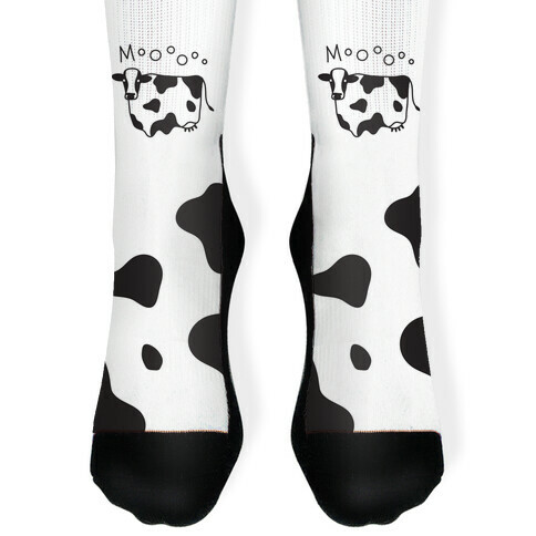 Moo Ghost Cow Sock