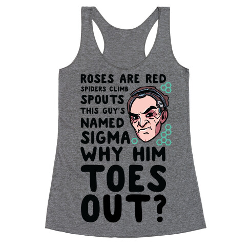 Sigma Toes Out Parody Racerback Tank Top