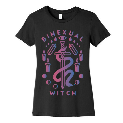 Bihexual Witch Bisexual Pride Colors Womens T-Shirt
