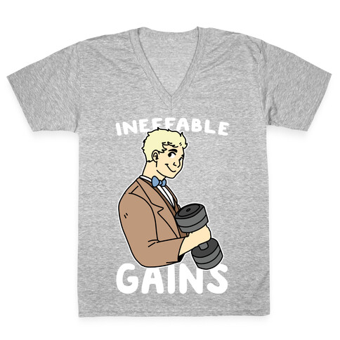 Ineffable Gains - Aziraphale  V-Neck Tee Shirt