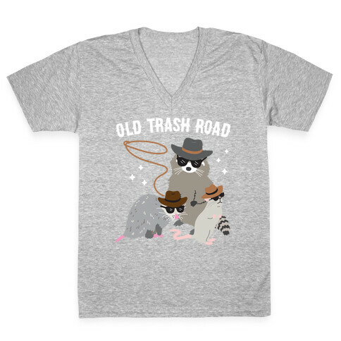 Old Trash Road V-Neck Tee Shirt