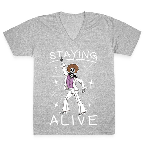 Staying Alive V-Neck Tee Shirt