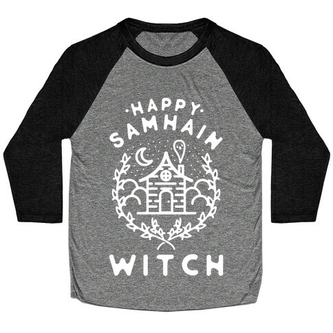 Happy Samhain Witch Baseball Tee